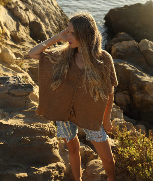 Camel Kid Mohair Caftan Top