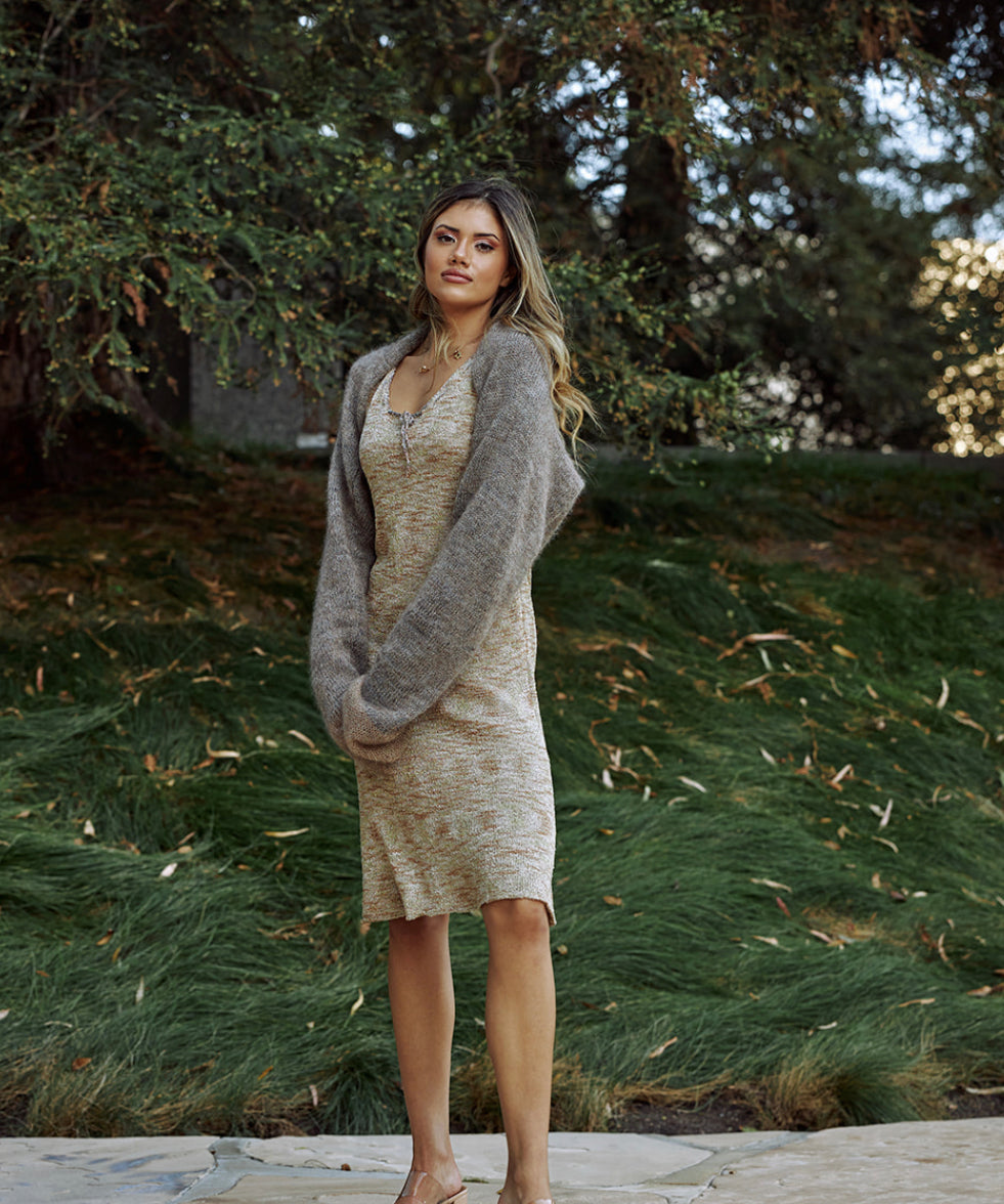 Mid-Length Slip Dress in Majestic Earth