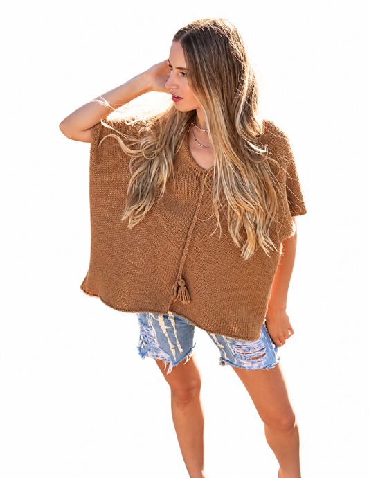 Camel Kid Mohair Caftan Top