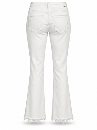 Cherry Blossom Collection White Flare Denim Jeans