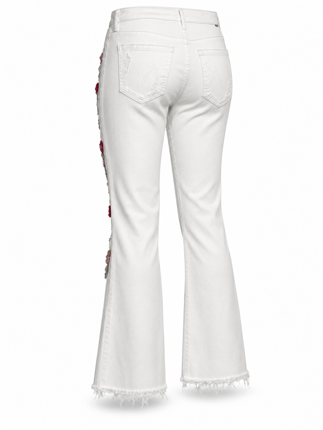 Cherry Blossom Collection White Flare Denim Jeans