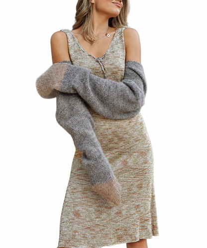 Mid-Length Slip Dress in Majestic Earth