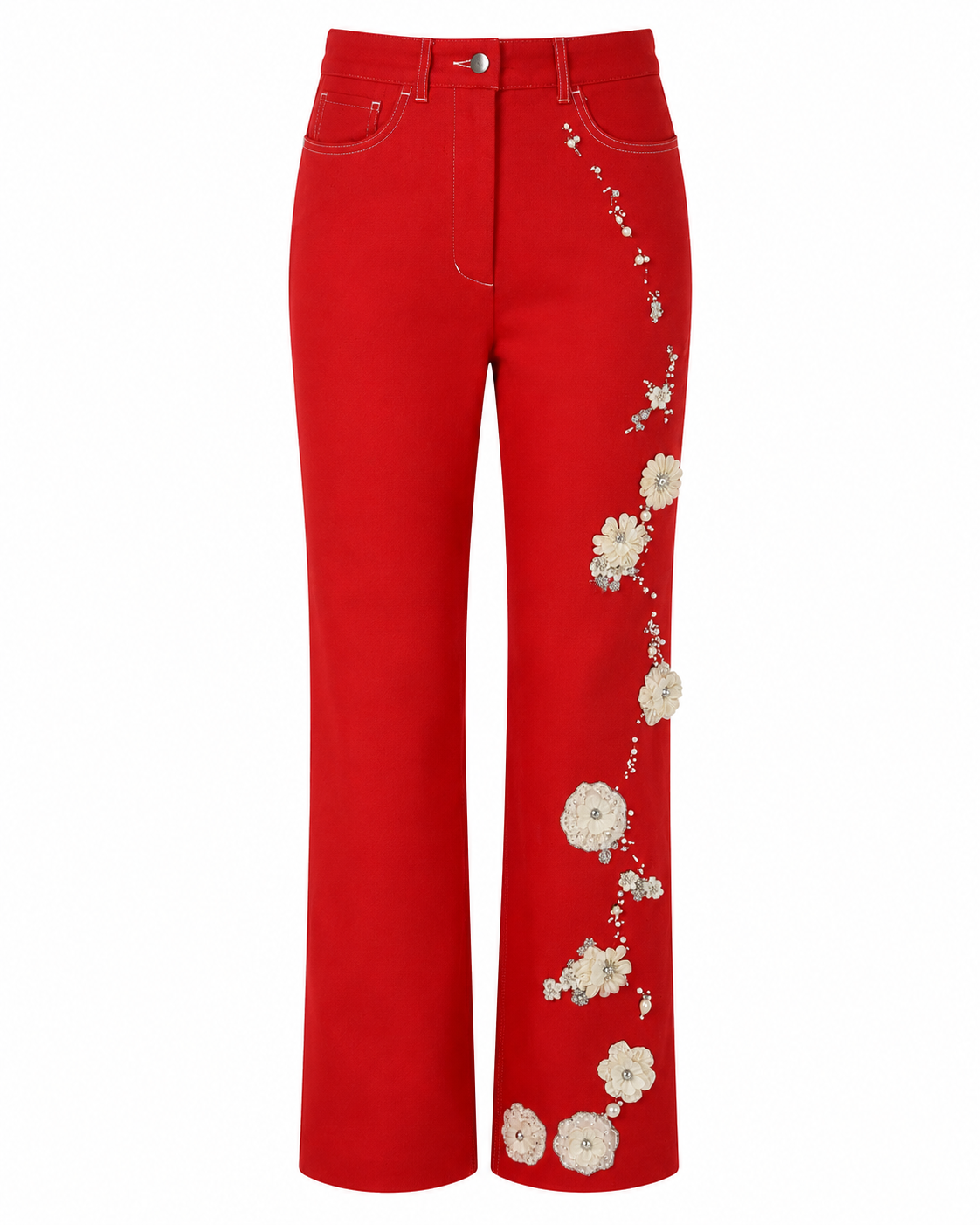Hand-Beaded Floral Pants (Bloom Collection)