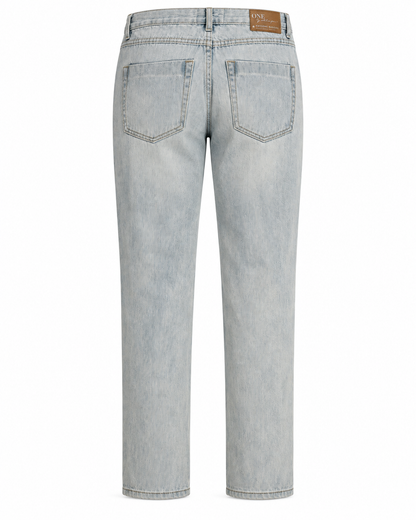 Daisy Lace Patch Ripped Boyfriend Jeans